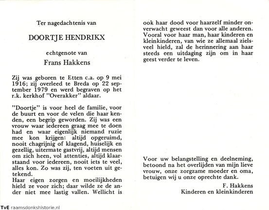 Doortje Hendrikx Frans Hakkens