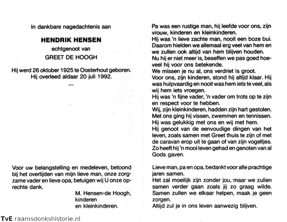 Hendrik Hensen Greet de Hoogh