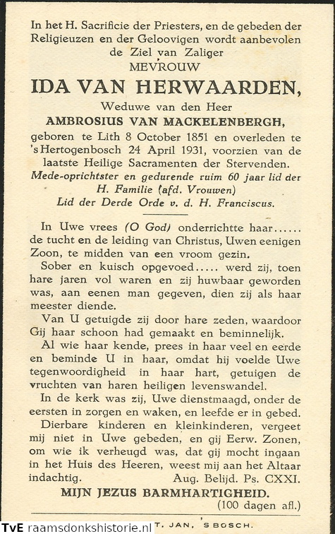 Ida van Herwaarden Ambrosius van Mackelenbergh