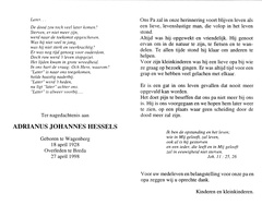 Adrianus Johannes Hessels