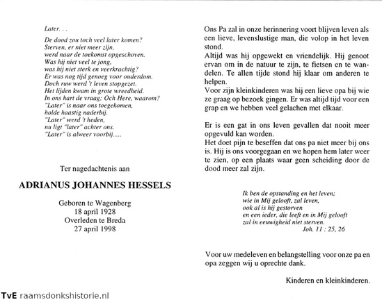 Adrianus Johannes Hessels