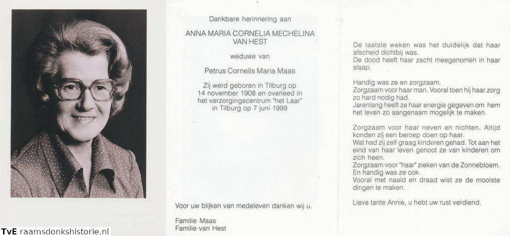 Anna Maria Cornelia Mechelina van Hest Petrus Cornelis Maria Maas