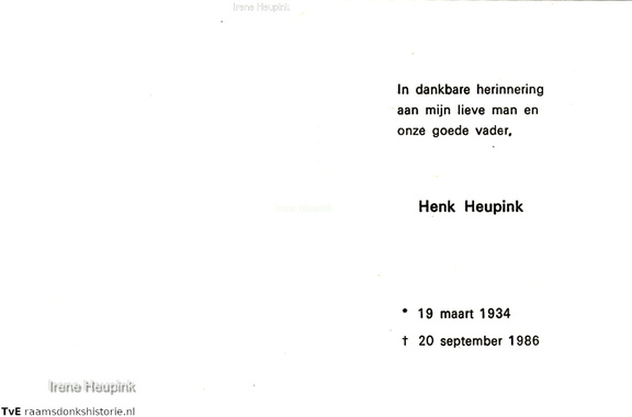 Henk Heupink Irene