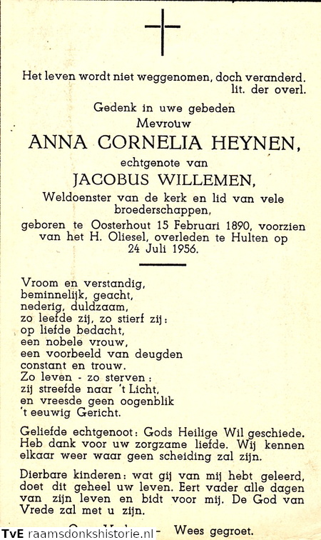 Anna Cornelia Heynen Jacobus Willemen