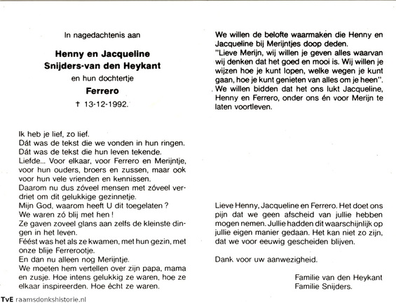 Jacqueline van den Heykant Henny Snijders