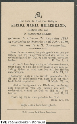 Aleida Maria Hillebrand D. Slootmaekers