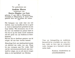Andries Hoeve Henrica Dimphna van Gurp