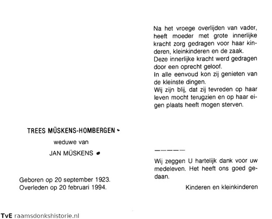 Trees Hombergen Jan Müskens