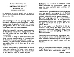 Antonia van Hooft Cornelis Kastelijn