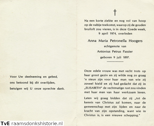 Anna Maria Petronella Hoogers Antonius Petrus Passier