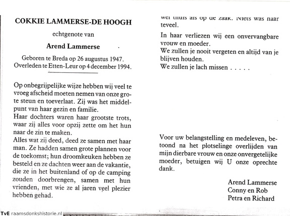 Cokkie de Hoogh Arend Lammers