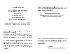 Cornelia de Hoogh Willem Smits  Gerardus Blewanus