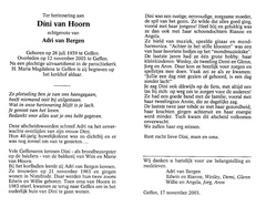 Dini van Hoorn Adri van Bergen