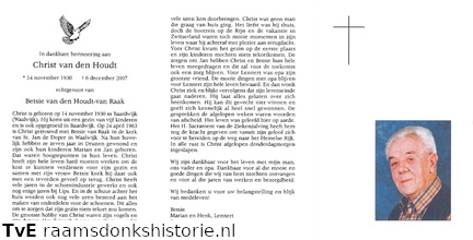 Christ van den Houdt Betsie van Raak