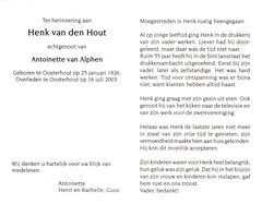 Henk van den Hout Antoinette van Alphen