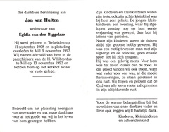Jan van Hulten Egidia van den Biggelaar