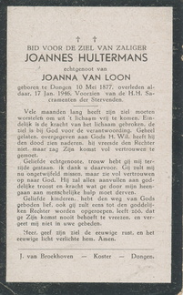 Joannes Hultermans Joanna van Loon