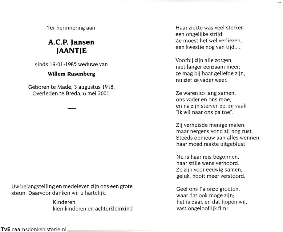 Adriana C.P. Jansen Willem Rasenberg
