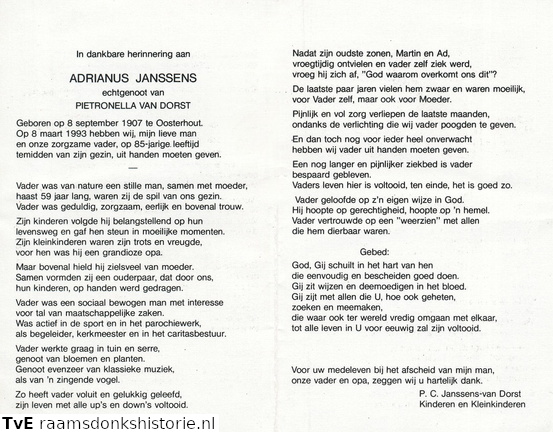 Adrianus Janssens Pietronella van Dorst