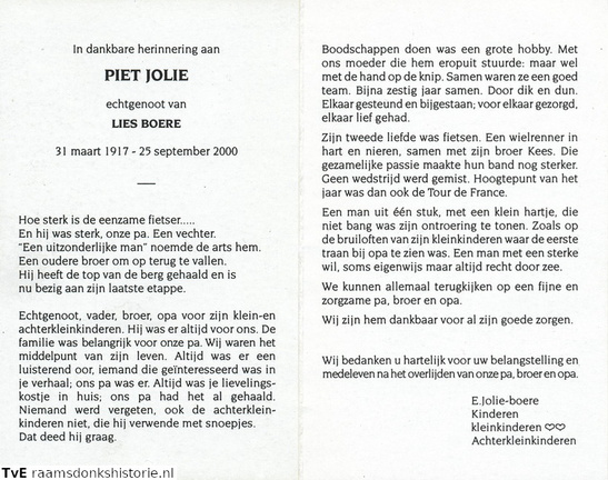 Piet Jolie Lies Boere