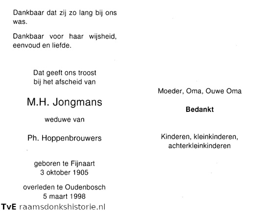 M.H. Jongmans Ph. Hoppenbrouwers