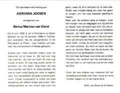 Adriana Joosen Bertus Marinus van Dorst
