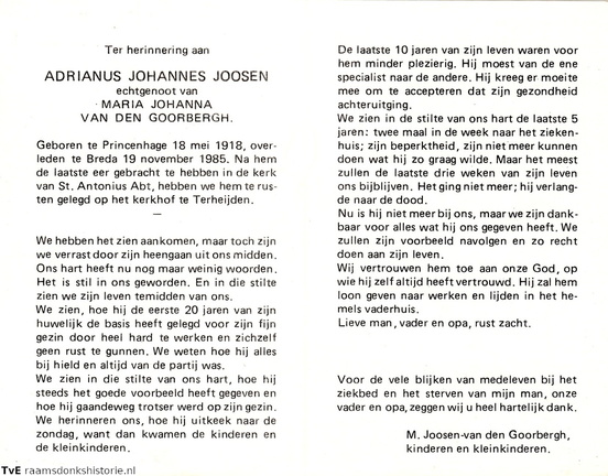 Adrianus Johannes Joosen Maria Johanna van den Goorbergh