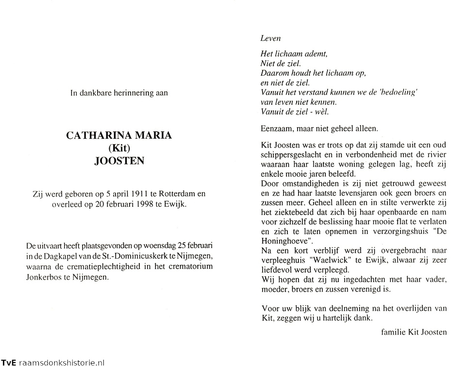 Catharina Maria (Kit) Joosten
