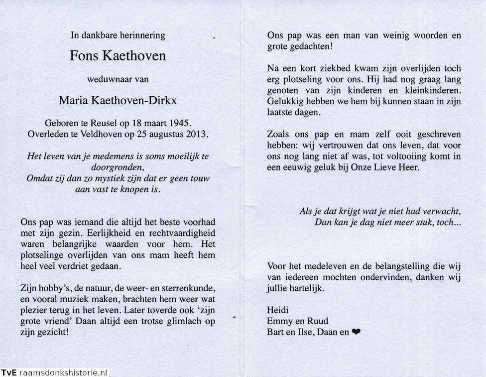 Fons Kaethoven- Maria Dirkx