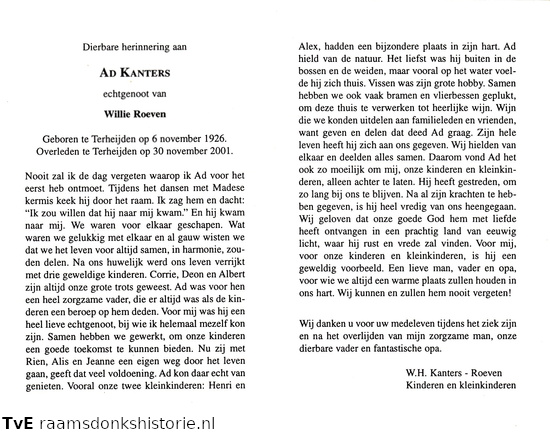 Ad Kanters- Willie Roeven