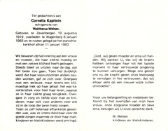 Cornelia Kapitein- Waltherus Welten