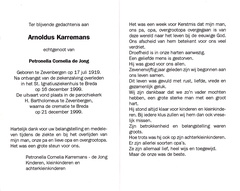 Arnoldus Karremans- Petronella Cornelia de Jong