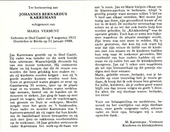 Johannes Berenardus Karremans- Maria Vermunt