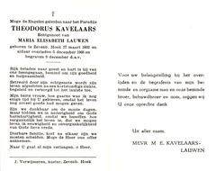 Theodorus Kavelaars- Maria Elisabeth Lauwen