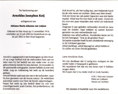 Arnoldus Josephus Keij- Adriana Maria Johanna van Leijsen