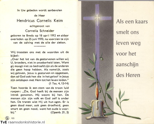 Hendricus Cornelis Keim Cornelia Schneider