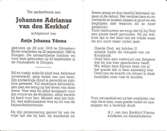 Johannes Adrianus van den Kerkhof Antje Johanna Ydema