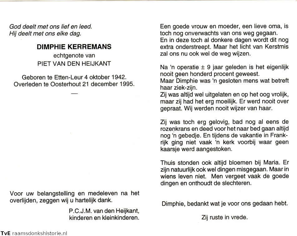 Dimphie Kerremans- Piet van den Heijkant