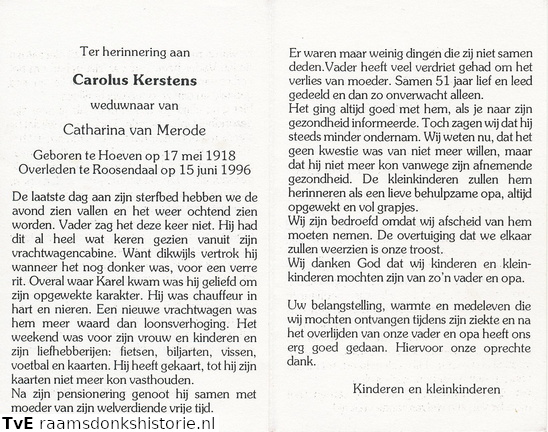 Carolus Kerstens- Catharina van Merode