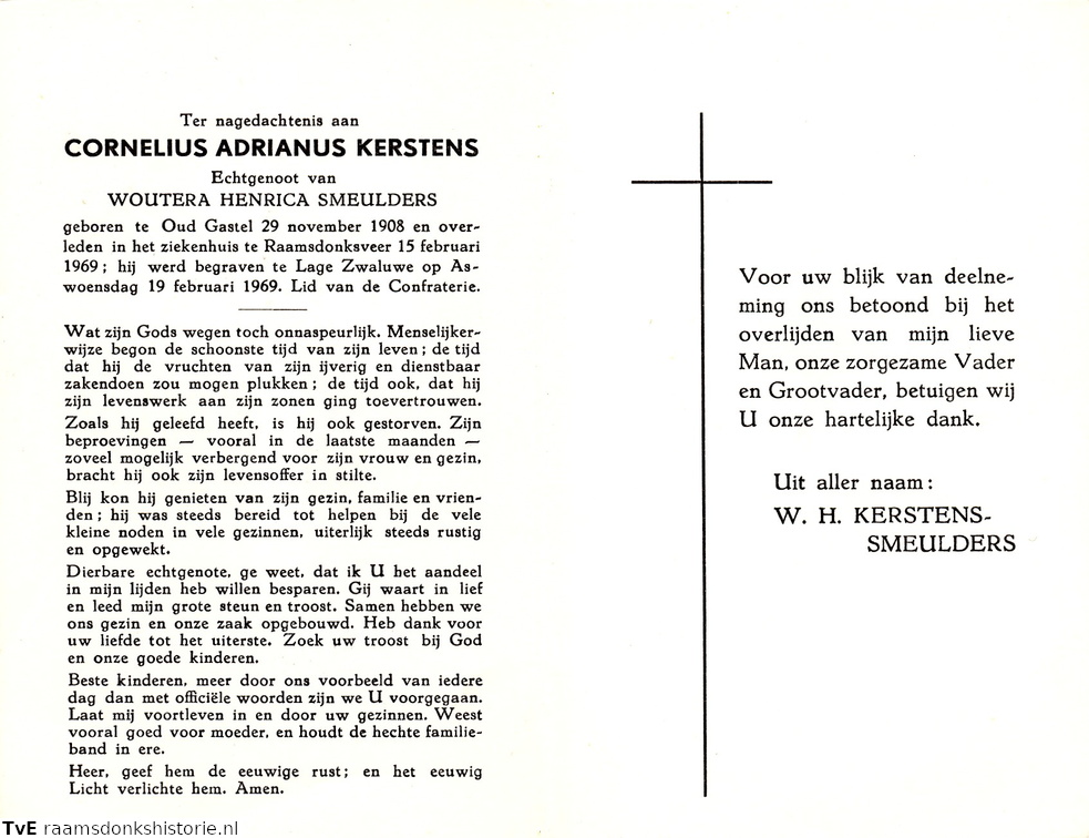 Cornelius Adrianus Kerstens- Woutera Henrica Smeulders