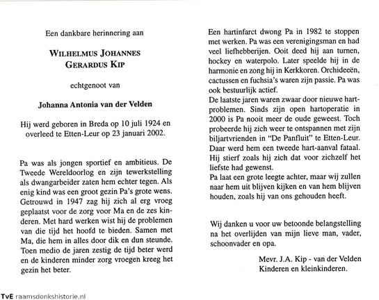 Wilhelmus Johannes Gerardus Kip- Johanna Antonia van der Velden