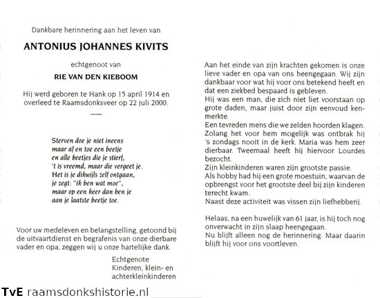Antonius Johannes Kivits- Rie van den Kieboom