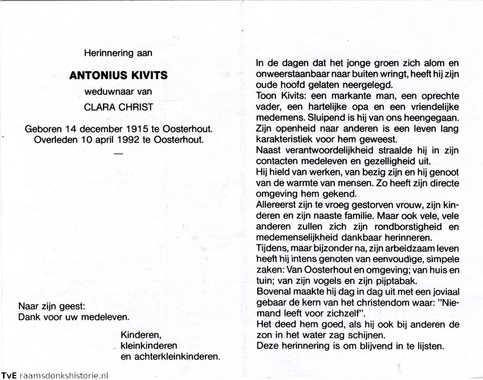 Antonius Kivits- Clara Christ