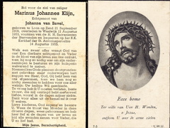 Marinus Johannes Klijn- Johanna van Bavel