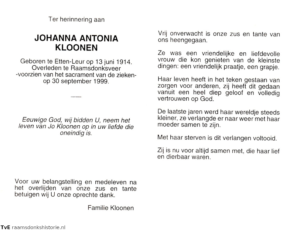 Johanna Antonia Kloonen