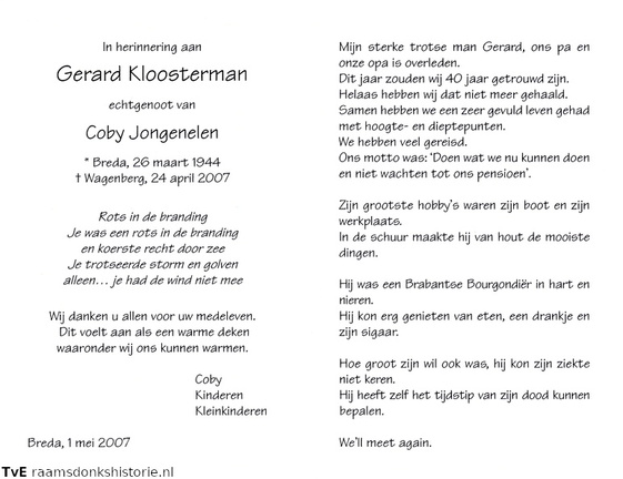 Gerard Kloosterman- Coby Jongenelen