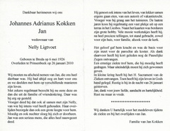 Johannes Adrianus Kokken- Nelly Ligtvoet