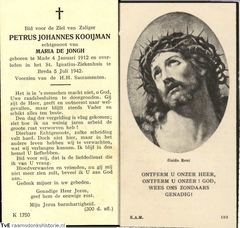 Petrus Johannes Kooijman- Maria de Jongh