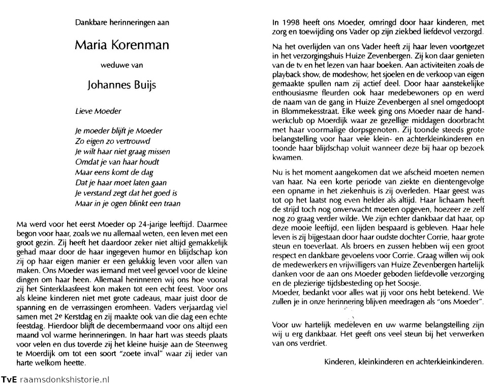 Maria Korenman Johannes Buijs