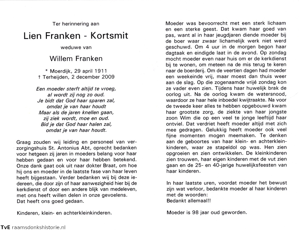 Lien Kortsmit- Willem Franken